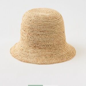 Aerie straw crochet bucket hat